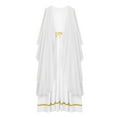 thumbnail image 4 of TiaoBug Kids Girls Ancient Greek Egypt Toga Costume Sleeveless Tulle Dress Grecian God Cosplay Outfits White 8, 4 of 5