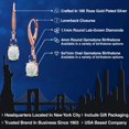 thumbnail image 2 of Gem Stone King 18K Rose Gold Plated Silver White Opal and Blue Created Sapphire Dangle Earrings for Women with Lab Grown Diamond (2.53 Cttw, Oval Cabochon 9X7MM), 2 of 6