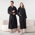 thumbnail image 5 of WELOIJEVBE Mens Loungewear Sets Winter New Half Flannel Men's Thickened Robe Long Furry Home Wear Bathrobe for Man, 5 of 8