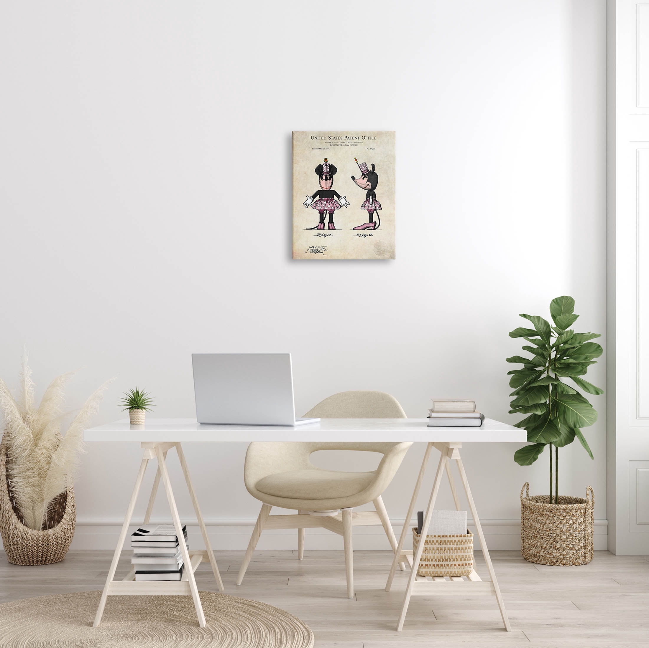 Stupell Industries Mouse Character Figure Diagram Graphic Art Gallery Wrapped Canvas Print Wall Art, Design by Karl Hronek