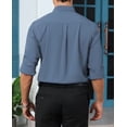 thumbnail image 4 of sogami Mens Dresses Shirt Formal Wrinkle Free Long Sleeve Gray Button Up shirt Casual Office, 4 of 7