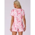 thumbnail image 4 of DARING DIVA Pajama Short Sleeve Top Shorts Loungewear Sleepwear Set M Tie-dye, 4 of 7