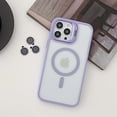 thumbnail image 3 of for iPhone 16 Magnetic Phone Case, Compatible with MagSafe, Military-Grade Protective Case, With Lens Flim, Built-in Stash Camera Stand Phone Case, Scratch-Resistant Back Cover,Lightpurple, 3 of 8