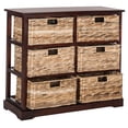 thumbnail image 2 of SAFAVIEH Keenan Nautical 6 Wicker Basket Storage Chest, Cherry, 2 of 5