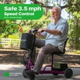 thumbnail image 3 of Mosta Folding Electric Mobility Scooter for Adults, 50 Lbs Lightweight Portable Electric Scooter, 8 Miles Range, 3.5 Mph, 2 Detachable Batteries, Height-Adjustable Seat, 300lb Weight Capacity, 3 of 8