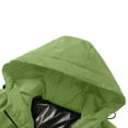 thumbnail image 5 of Bmawag Mens Outdoor Jacket with Hoodies Waterproof Windproof Fleece Lined Big and Tall Men's Solid Color Raincoats Windbreakers with Pockets for Sport Outdoor Hiking Gift for Men Green 3XL, 5 of 8