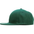 thumbnail image 3 of Solid Flat Brim Bill Fitted Baseball Cap, 3 of 6