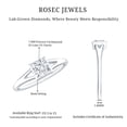 thumbnail image 5 of Rosec Jewels Lab Grown Diamond Bezel Setting Engagement Ring, EF-VS Quality, 925 Sterling Silver, US 4.00, 5 of 8