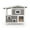 Gray, variant on Pefilos 41" 2-Story Wooden Cat House with Asphalt Roof and Rain Curtain, Outdoor Cat Shelter, Feral Rainproof Kitty Cat Condo, Red