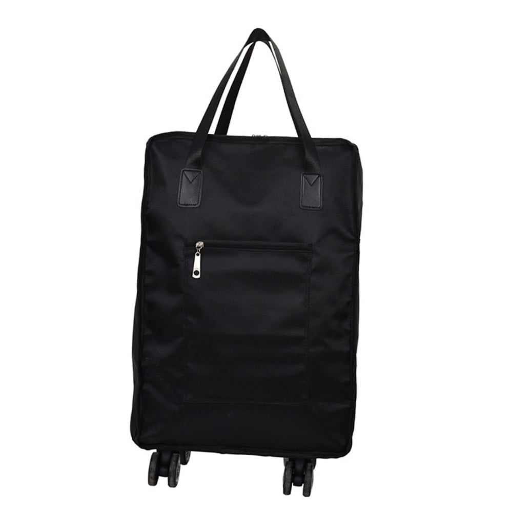 OUNONA 30L Black Foldable with Universal Wheels, Oxford Cloth Storage Luggage for Easy Carry