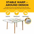 thumbnail image 4 of Easter Table Cloths for 4 Foot Rectangle Tables, Gnomes Flowers Bunny Eggs Plaid Wooden Grain Patio Waterproof Elastic Fitted Tablecloths, Washable Rectangular Table Cover for Camping, 4 of 8