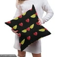 thumbnail image 4 of Ambesonne Wings Print Fabric by the Yard Upholstery, Love Art Heart on Dark, 5 Yards, Yellow Black Ruby, 4 of 4