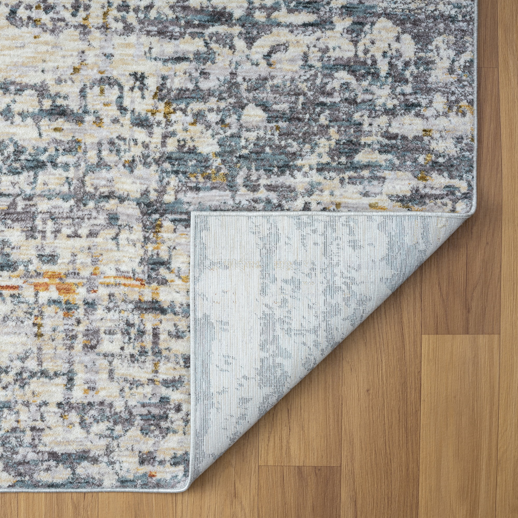 Harlow Hill Alison Ann Abstract Indoor Polyester Area Rug, Blue/Taupe, 5' x 8'