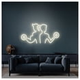 thumbnail image 2 of Letrero De Neón Hombre Y Mujer Con Mancuernas, Ideal Para Decoración Gimnasios, 45cm, 2 of 2