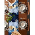 thumbnail image 5 of Table Runner Abstract Ombre Blue White Mountain Table Decoration for Kitchen Dinning Modern Art Table Decoration for Indoor Outdoor Party Wedding Decor 13x72inch, 5 of 7