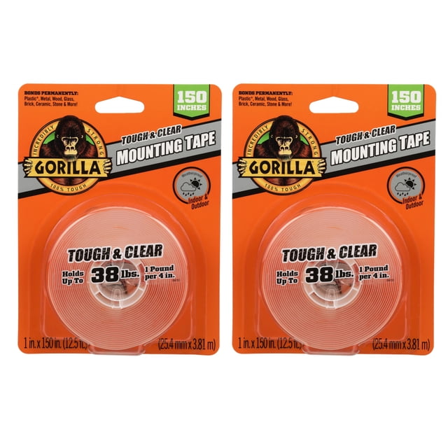 Cinta adhesiva de montaje Gorilla Tough & Clear extra grande