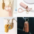 thumbnail image 6 of Portable Lipstick Holder Key Chain,PU Lipstick Bag Keychain with Heart Pendant Travel Makeup Storage Case Gift for Women Girls, 6 of 7