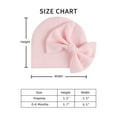 thumbnail image 6 of Newborn Baby Girl Hat Cotton Preemie Baby Bow Beanie Spring Infant Hats for Girls 0-6 Months (Cream White+Pink+Gray,Preemie), 6 of 6