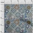 thumbnail image 2 of oneOone Viscose Chiffon Medium Blue Fabric Moroccan Mosaic Floral Sewing Material Print Fabric By The Yard 42 Inch Wide, 2 of 4