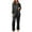 Black, variant on Velour Pajamas Womens Women's Pajama Set Silk Pajamas 2 Piece Satin Pajama Set Long Sleeve Button Down Suit With Pants