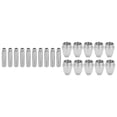 thumbnail image 1 of Electrode Tip Nozzle, Plasma Cutting Torch Consumables Easy To Install Small Replacement 20Pcs Durable Copper  For AG-60 SG55, 1 of 8