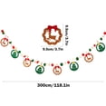 thumbnail image 3 of Christmas Felt Ball Garland Christmas Banner Holiday Christmas Tree Candy Snowman Felt Banner Christmas Pom Pom Garland for Christmas Decoration Holiday Home School Office Decor, 3 of 6