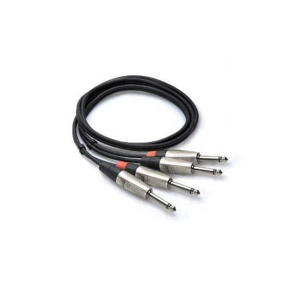 Hosa Pro Stereo Interconnect 10 ft Cable with Dual REAN 1/4" Connectors