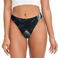 thumbnail image 1 of Fotbe Astronaut Standing In The Moon Tanga Sin Costuras para Mujer con Estampado – Panties Invisibles, Transpirables y Cómodos para Uso Diario-Small, 1 of 6