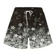 thumbnail image 4 of YYDGH Womens Elastic Waist Casual Drawstring Shorts Summer Beach Shorts Comfy Short Pants with Pockets Black L, 4 of 5