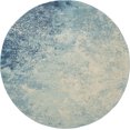 thumbnail image 2 of Nourison Passion Contemporary Navy Light Blue 8' x ROUND Area Rug, (8 Round), 2 of 8