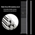 thumbnail image 6 of 2 Pack Dog Combs with Rounded Ends Stainless Steel Teeth, Cat Comb for Removing Tangles and Knots, Professional Grooming Tool for Long and Short Haired Dog, Cat, 6.5IN/7.5IN, 6 of 8