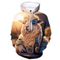 thumbnail image 3 of Sudadera con capucha de oveja con estampado 3D para hombre, sudadera con capucha con estampado de animales de cabra novedosa, sudaderas casuales de hip hop, sudaderas geniales de manga larga, 3 of 5