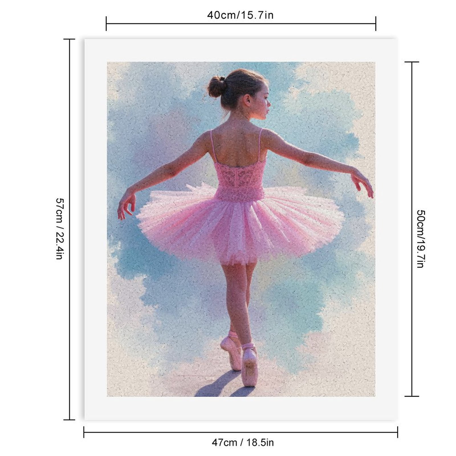 Paint by Numbers Kit for Adults, Ballet Dancer Pink Tutu Graceful Pose Paint by Numbers, Easy Paint by Numbers Kit for Adults Beginner, DIY Adult Paint by Number Kits on Canvas, Home Decor
