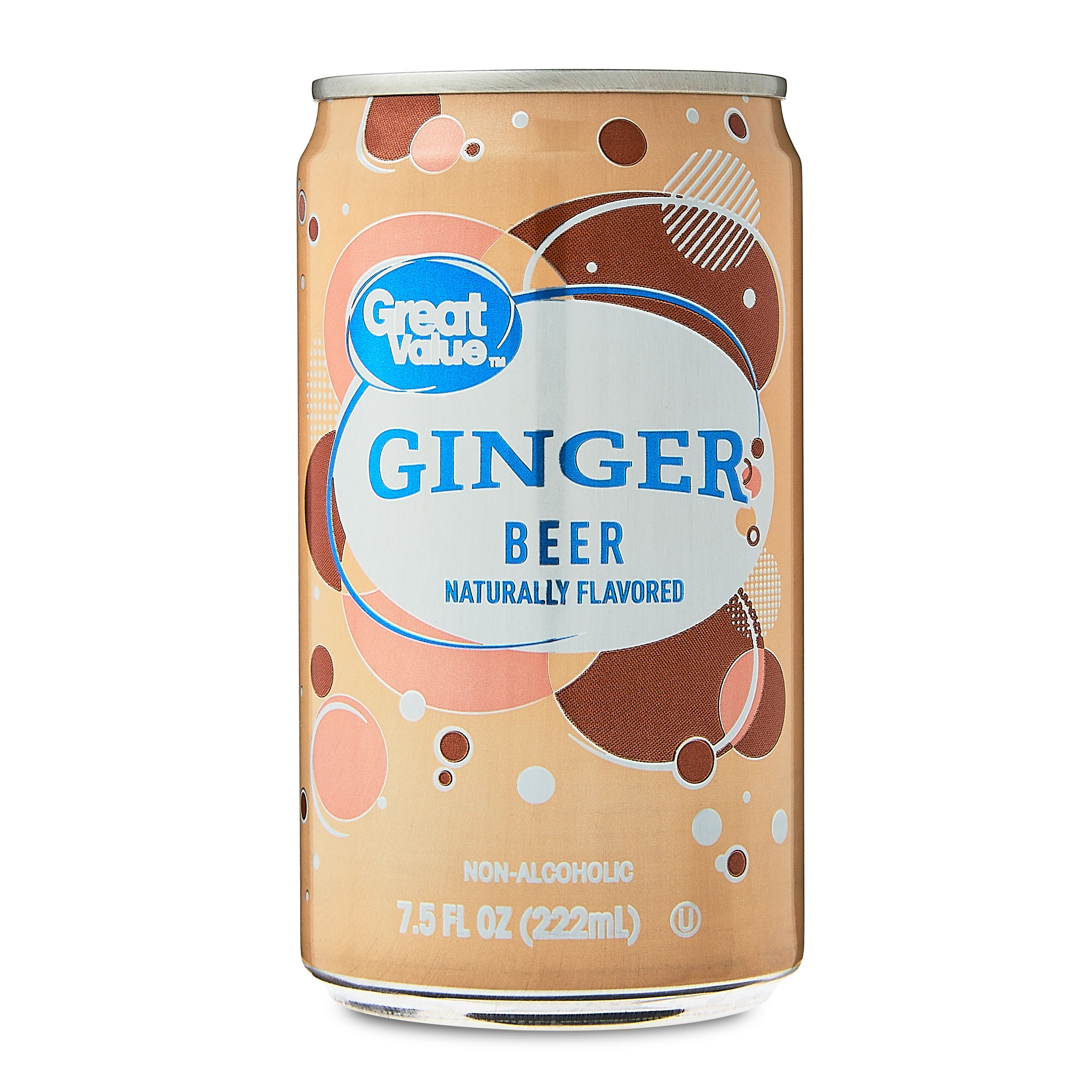 Great Value Ginger Beer, 7.5 fl oz, 6 Cans