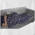 thumbnail image 5 of Floral Soft Flannel Fleece Throw Blanket, Various Colorful Flowers Print in Violet Tones Vintage Style Art, Cozy Plush for Indoor and Outdoor Use, 60" x 80", Sea Blue Lilac, by Ambesonne, 5 of 5