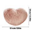 thumbnail image 3 of CuiLiyq Soft Heart Shaped Pillow Cover, 1 Pcs Plush Faux Fur Throw Pillow for Bed, Soft Fluffy Decorative Cushion for Chair Sofa Living Room, Plush Pillow Home Decor, 20" x 13.4", Pink, 3 of 4