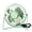 Green4", variant on 6" Mini High-Velocity Personal Desk Fan, 4 Blades, Adjustable 360° Head Tilt, Durable Metal Construction, Single Speed, Ideal for Home, Dorm Rooms, Bedrooms, or Offices, Black