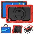 thumbnail image 2 of Case for Lenovo Tab K10 10.3 inch/M10 FHD Plus 2020 2nd Gen, 360 Rotating Stand Handle Pencil Holder Shoulder Strap Heavy Duty Shockproof Cover, Red, 2 of 7