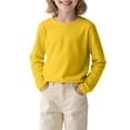 thumbnail image 2 of BLCHUNen Childrens Long Sleeve Tops for 3-13 Years Crew Neck Pullover Lightweight Casual Loungewear Fall Undershirts, 2 of 7