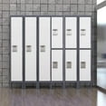 thumbnail image 7 of STANI 2-Tier Metal Locker Steel Employees Lockers for Office, Metal Storage Locker Cabinet with Louvers, 2 Door Locker for Employee Gym, Home, School, 7 of 7