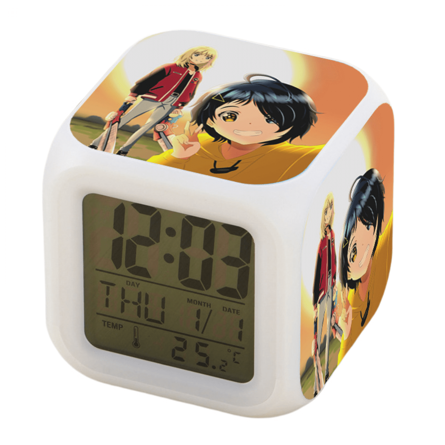 JUSTUP Alarm Clock For Kids, Digital Alarm Clock Cube Wake Up Clocks