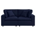 thumbnail image 4 of Modway Commix Sunbrella Outdoor Patio Furniture Loveseat, Navy, 4 of 10