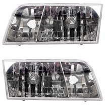Brock Headlight for 1998-2011 Crown Victoria Set 4W7Z13008A
