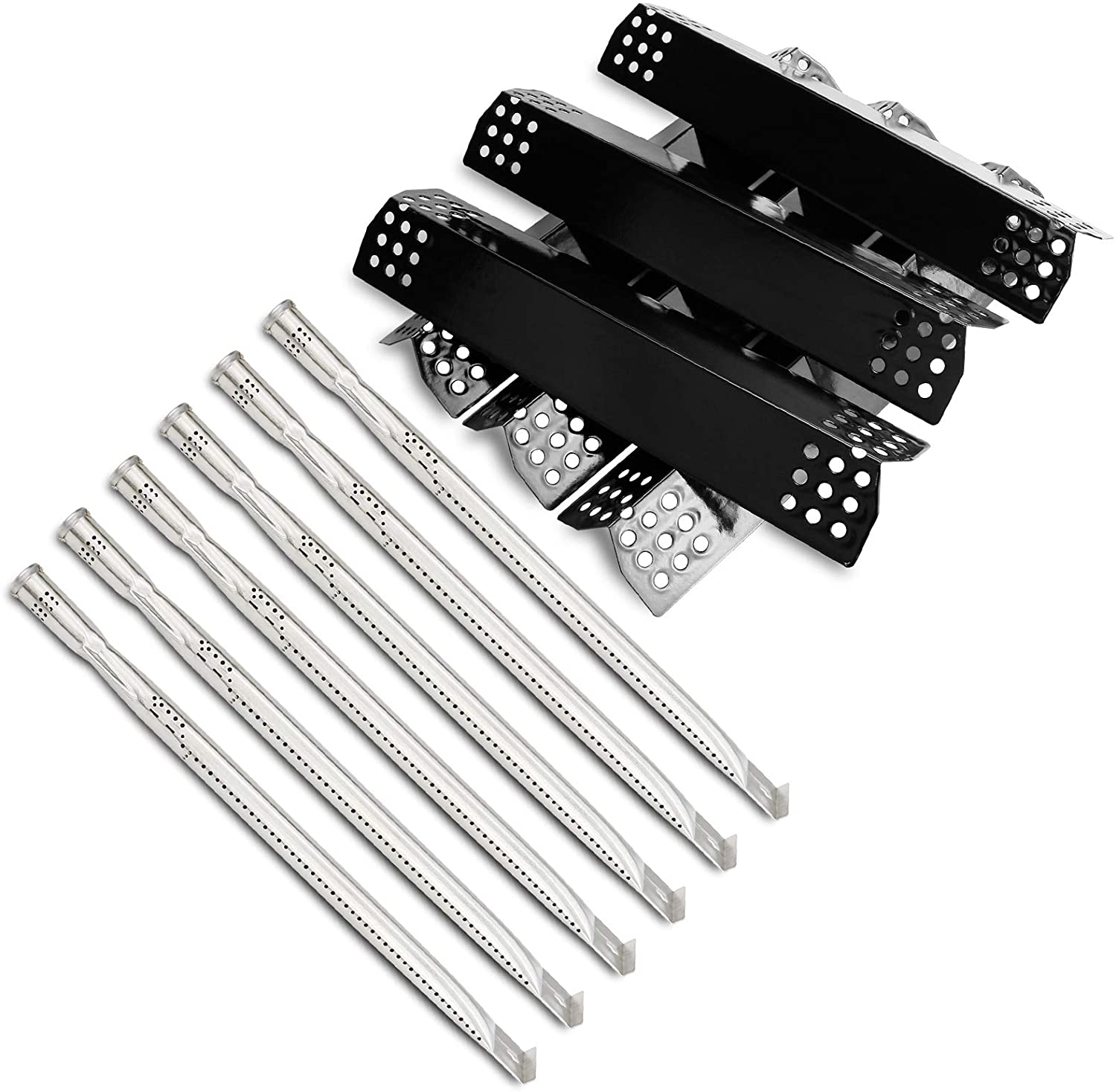 Rejillas De Parrilla De Repuesto Para Nexgrill 6 Quemadores - Acero Inoxidable, 3 Piezas, Compatibles Con Modelos 720-0896B/720-0898, Etc.