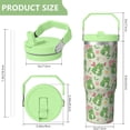 thumbnail image 4 of 30 Oz Tumbler Green Cartoon Frog Tumbler with Lid and Straw, Birthday Gift Cup for Friend Women Men Coffee Travel Mug Thanksgiving Day Halloween Christmas Gift Water Bottle, 4 of 7