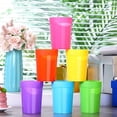 thumbnail image 4 of 12 PCS Unbreakable Plastic Tumblers,Plastic Cups Reusable，Kids Plastic Cups,Plastic Kids Juice Tumblers for Children and Adults, 13.5OZ/400ml （6 Colors）, 4 of 5