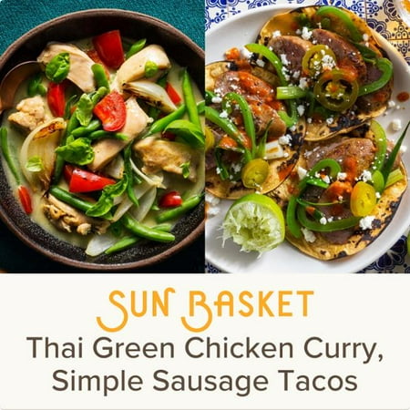 Sun Basket Meal Kits, 2 Recipes Serving 2, Organic Produce