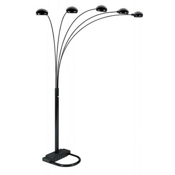 00ORE6962BK 5 Arms Arch Floor Lamp - Black