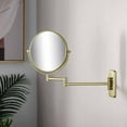 thumbnail image 2 of Kibi Wall Mount Magnifying Make Up Mirror - Brushed Gold, 2 of 2