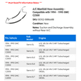 thumbnail image 2 of A/C Manifold Hose Assembly - Compatible with 1994 - 1995 GMC C2500, 2 of 2